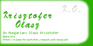 krisztofer olasz business card